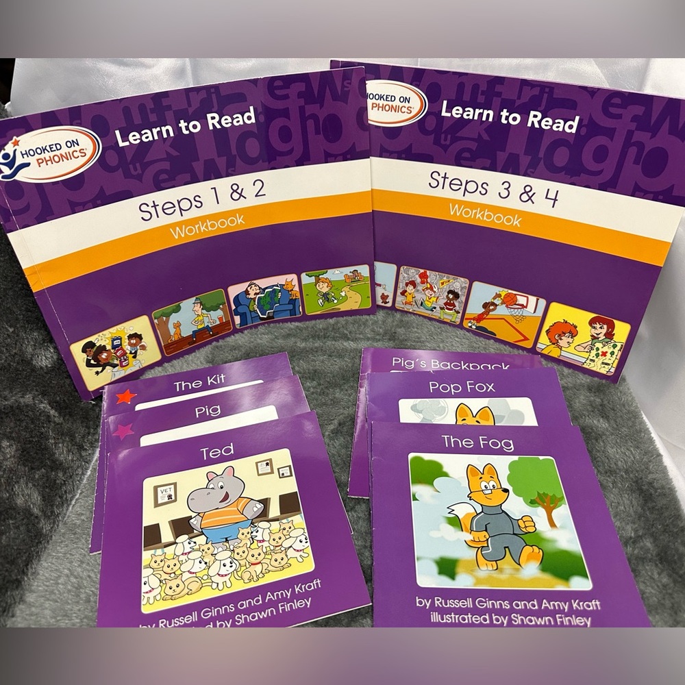 Hooked on Phonics: Learn to Read Steps 1,2,3, & 4.